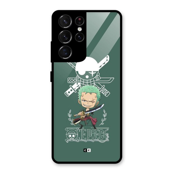 Hunter Zoro Sword Glass Back Case for Galaxy S21 Ultra 5G