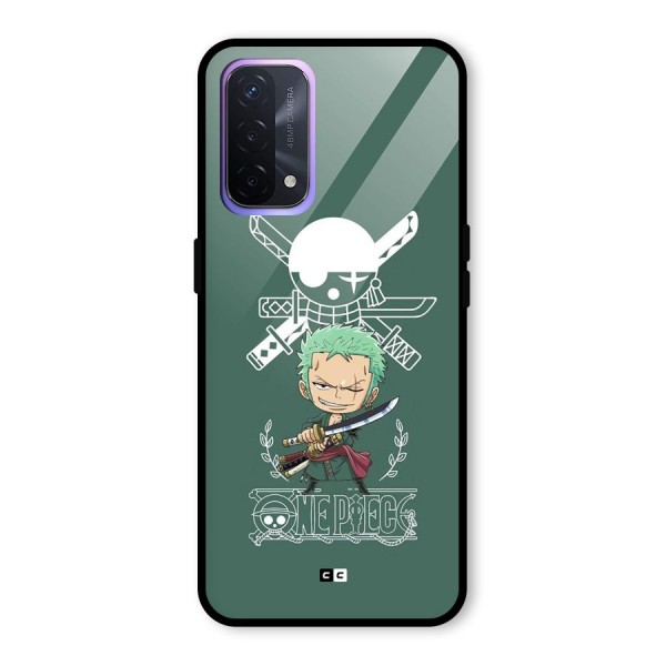Hunter Zoro Sword Glass Back Case for Oppo A74 5G