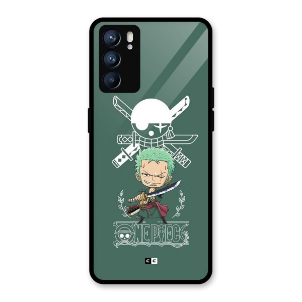 Hunter Zoro Sword Glass Back Case for Oppo Reno6 5G