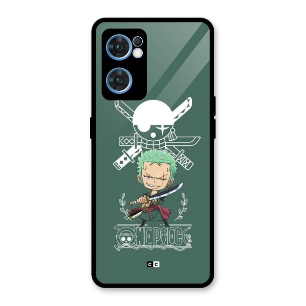 Hunter Zoro Sword Glass Back Case for Oppo Reno7 5G