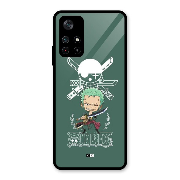 Hunter Zoro Sword Glass Back Case for Poco M4 Pro 5G