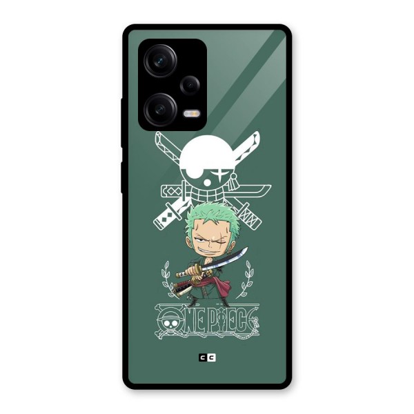 Hunter Zoro Sword Glass Back Case for Redmi Note 12 Pro