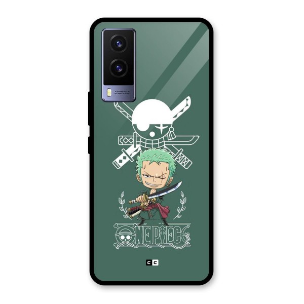 Hunter Zoro Sword Glass Back Case for Vivo V21e 5G