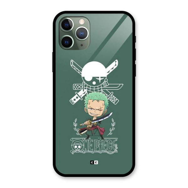 Hunter Zoro Sword Glass Back Case for iPhone 11 Pro