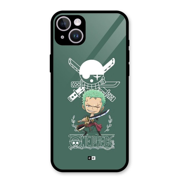 Hunter Zoro Sword Glass Back Case for iPhone 14 Plus
