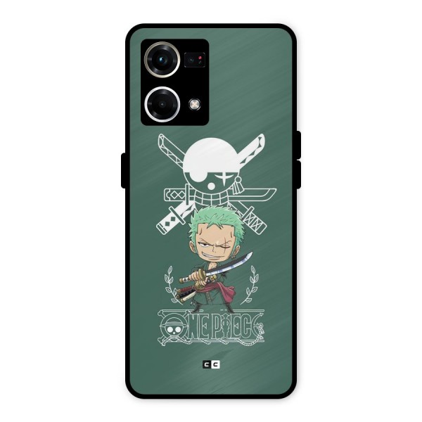 Hunter Zoro Sword Metal Back Case for Oppo F21 Pro 4G