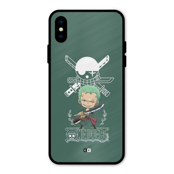 Hunter Zoro Sword Metal Back Case for iPhone X