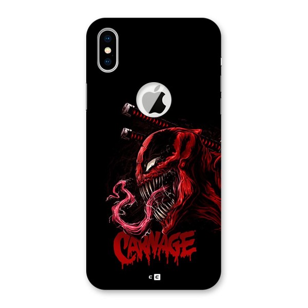 Hybrid Carnage Back Case for iPhone X Logo Cut