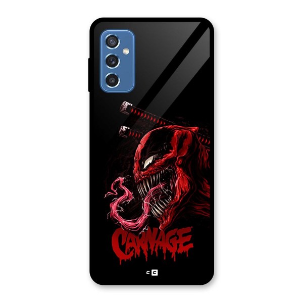Hybrid Carnage Glass Back Case for Galaxy M52 5G