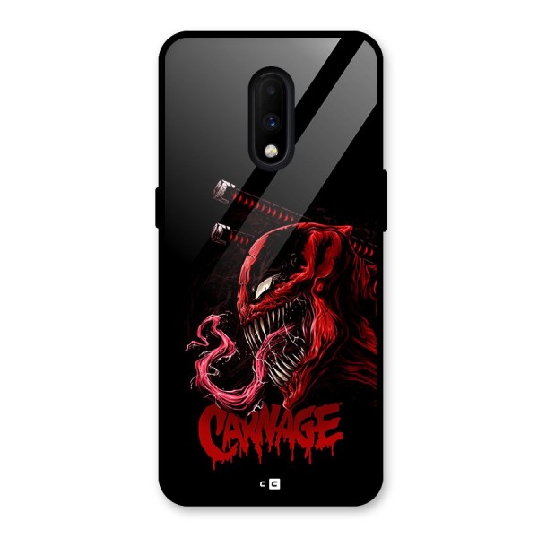 Hybrid Carnage Glass Back Case for OnePlus 7