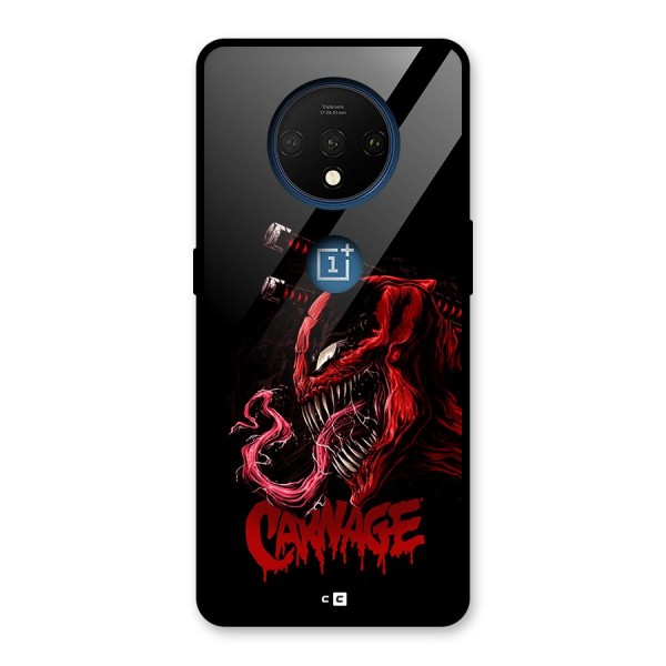 Hybrid Carnage Glass Back Case for OnePlus 7T