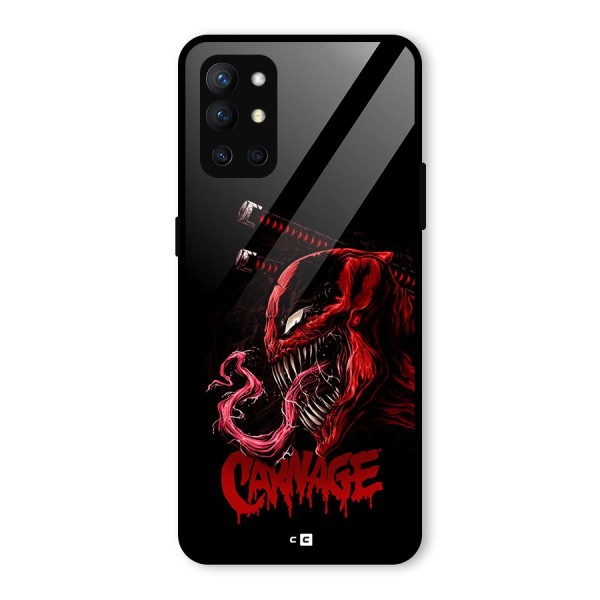 Hybrid Carnage Glass Back Case for OnePlus 9R