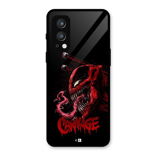 Hybrid Carnage Glass Back Case for OnePlus Nord 2 5G
