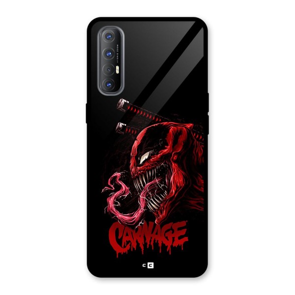 Hybrid Carnage Glass Back Case for Oppo Reno3 Pro