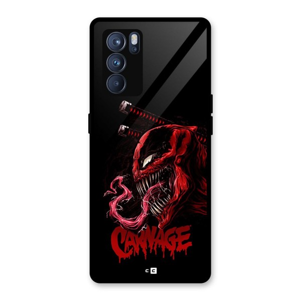 Hybrid Carnage Glass Back Case for Oppo Reno6 Pro 5G