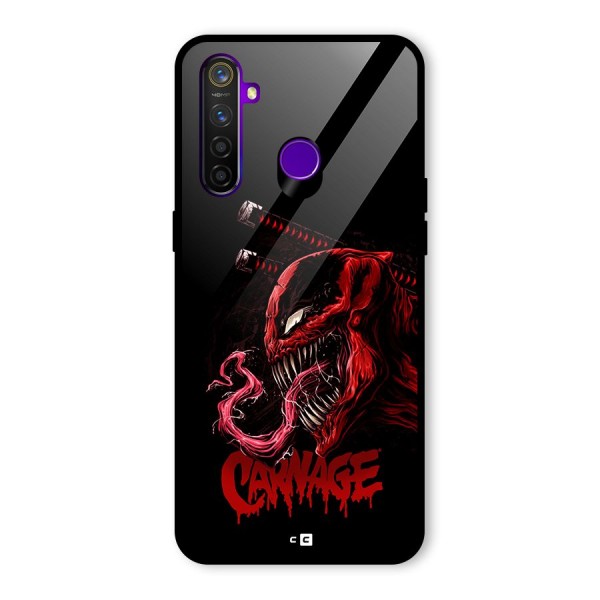Hybrid Carnage Glass Back Case for Realme 5 Pro