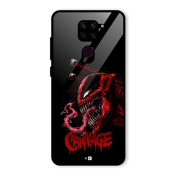 Hybrid Carnage Glass Back Case for Redmi Note 9