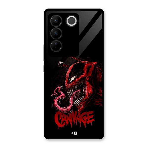 Hybrid Carnage Glass Back Case for Vivo V27