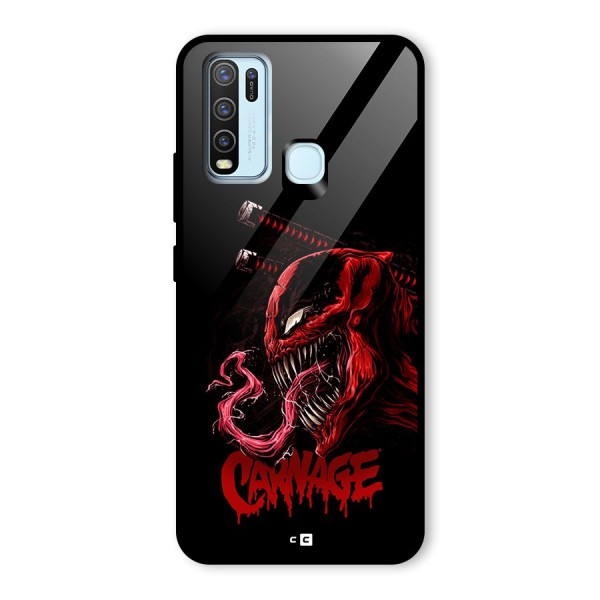 Hybrid Carnage Glass Back Case for Vivo Y30