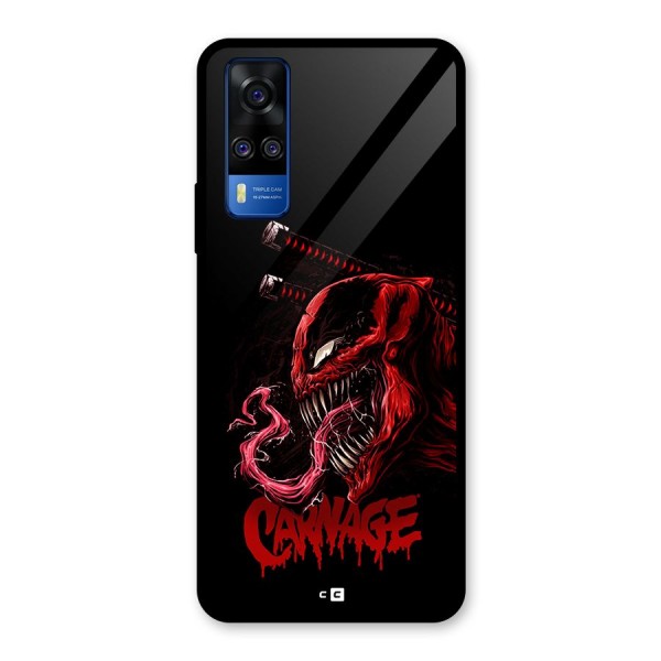 Hybrid Carnage Glass Back Case for Vivo Y51