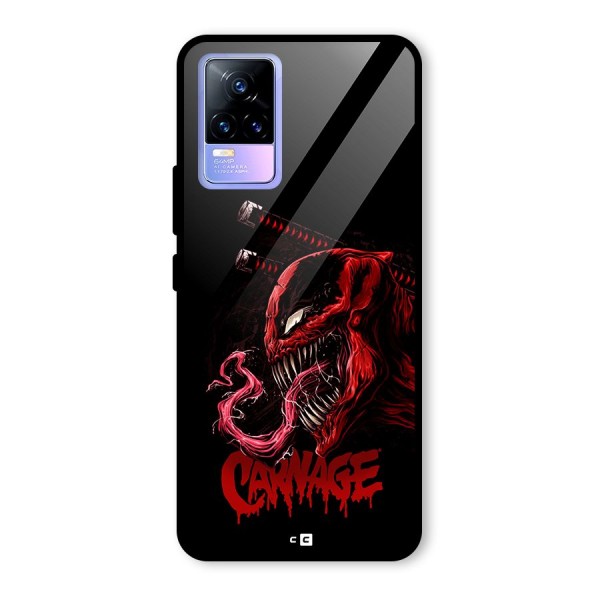 Hybrid Carnage Glass Back Case for Vivo Y73