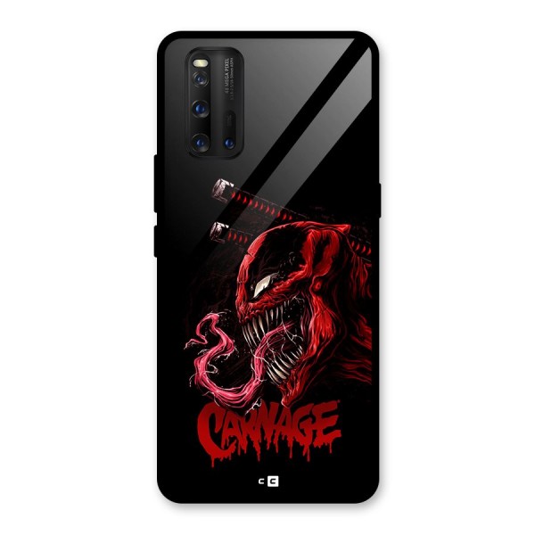 Hybrid Carnage Glass Back Case for Vivo iQOO 3
