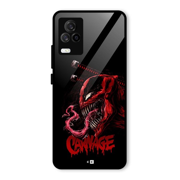 Hybrid Carnage Glass Back Case for Vivo iQOO 7 Legend 5G