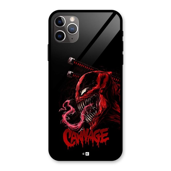 Hybrid Carnage Glass Back Case for iPhone 11 Pro Max