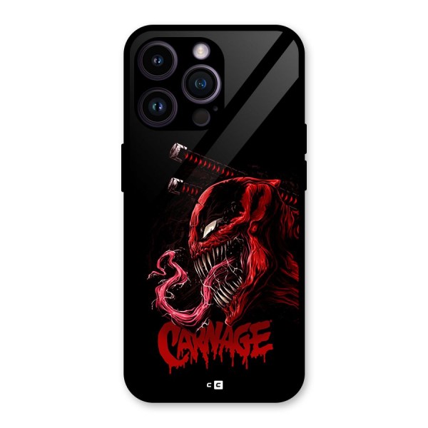 Hybrid Carnage Glass Back Case for iPhone 14 Pro Max