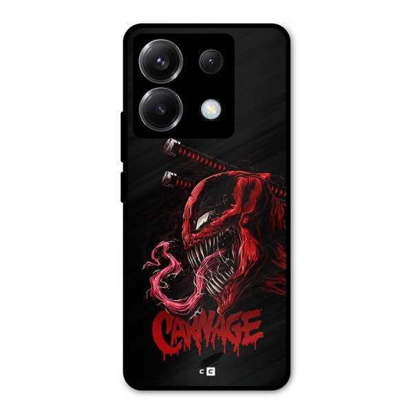 Hybrid Carnage Metal Back Case for Poco X6
