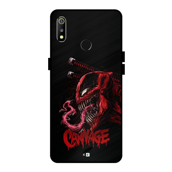 Hybrid Carnage Metal Back Case for Realme 3