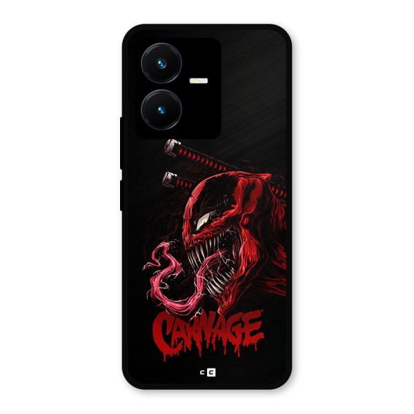 Hybrid Carnage Metal Back Case for Vivo Y22