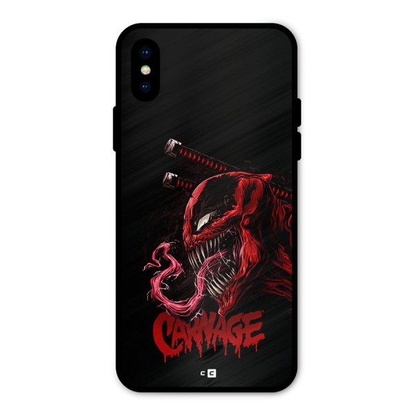 Hybrid Carnage Metal Back Case for iPhone XS