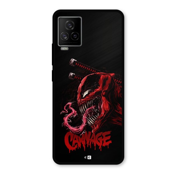 Hybrid Carnage Metal Back Case for iQOO 7 Legend 5G