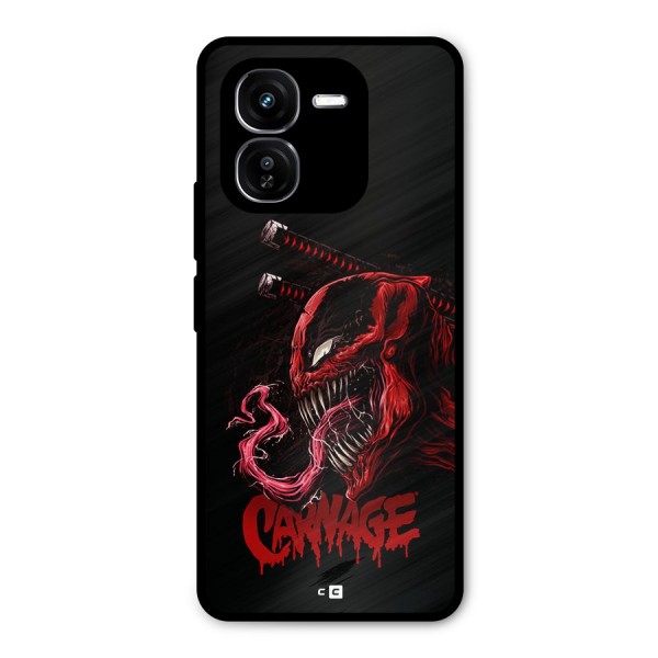 Hybrid Carnage Metal Back Case for iQOO Z9x