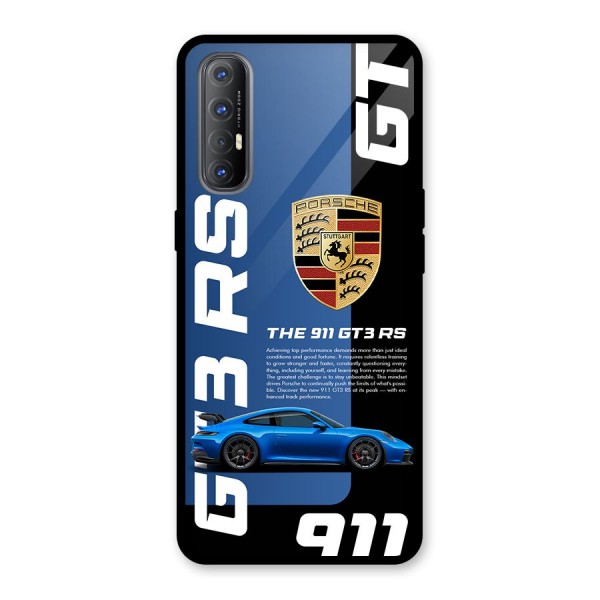 Hyper Car Glass Back Case for Oppo Reno3 Pro