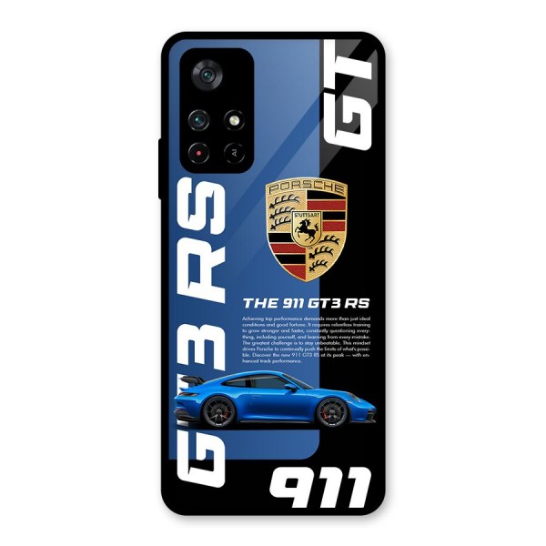 Hyper Car Glass Back Case for Poco M4 Pro 5G