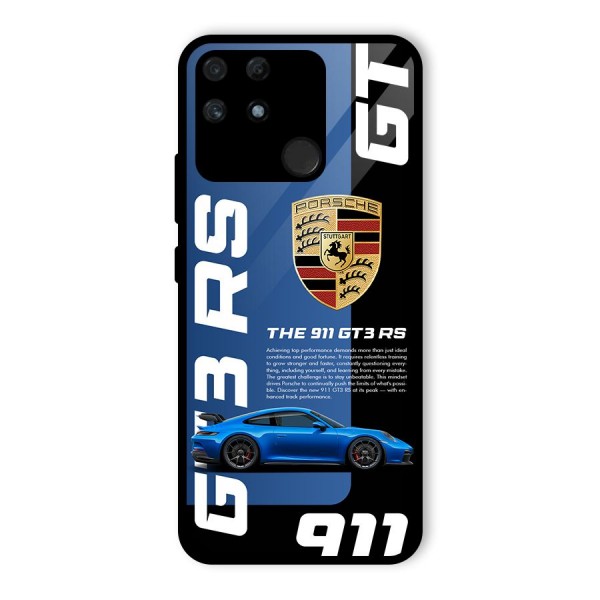 Hyper Car Glass Back Case for Realme Narzo 50A