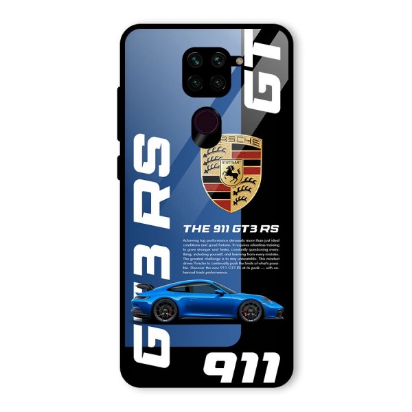 Hyper Car Glass Back Case for Redmi Note 9