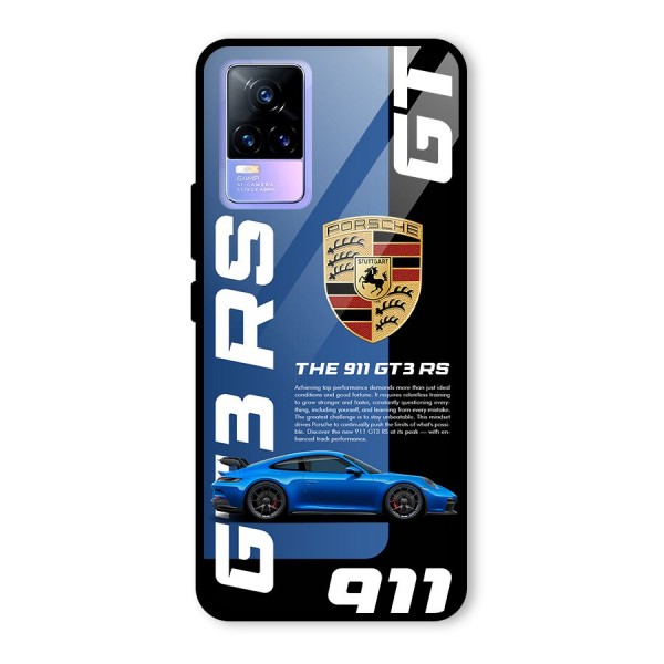 Hyper Car Glass Back Case for Vivo Y73
