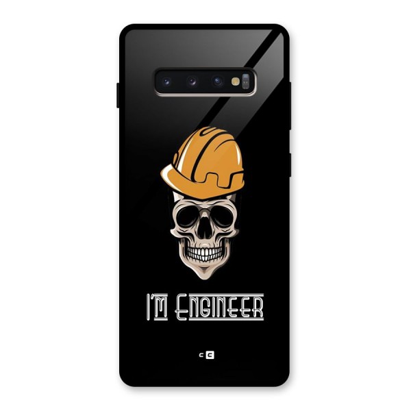 I Am Engineer Glass Back Case for Galaxy S10 Plus