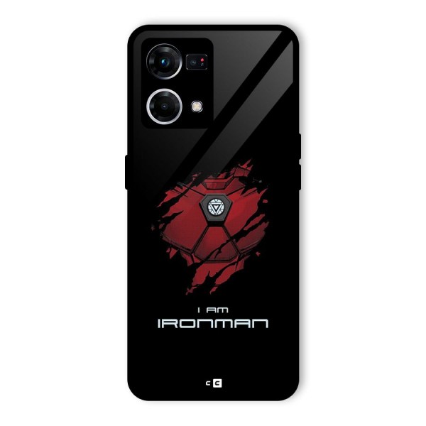 I Am Ironman Glass Back Case for Oppo F21s Pro 4G
