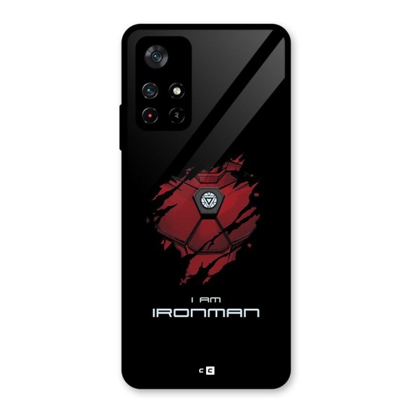 I Am Ironman Glass Back Case for Poco M4 Pro 5G