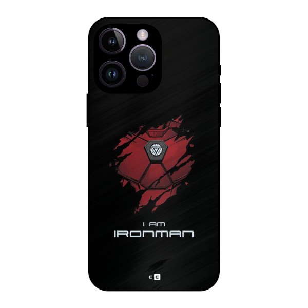 I Am Ironman Metal Back Case for iPhone 14 Pro Max