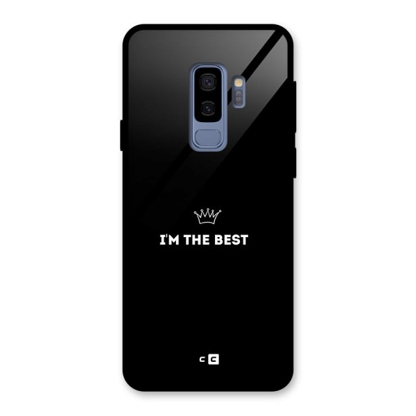I Am The Best Glass Back Case for Galaxy S9 Plus