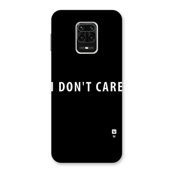 I Dont Care Typography Back Case for Redmi Note 9 Pro Max