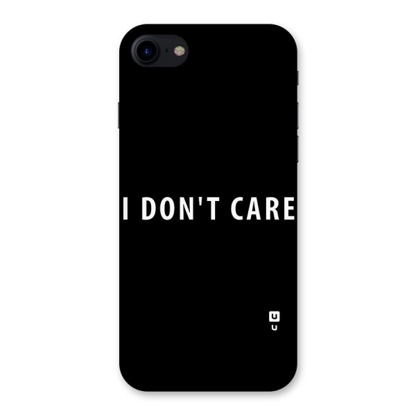 I Dont Care Typography Back Case for iPhone SE 2020