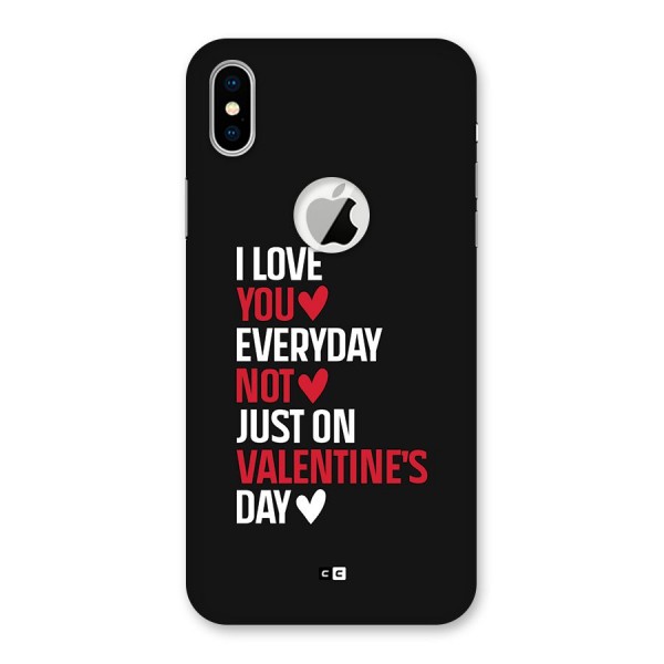I Love You Everyday Back Case for iPhone X Logo Cut