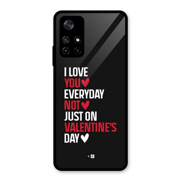 I Love You Everyday Glass Back Case for Poco M4 Pro 5G