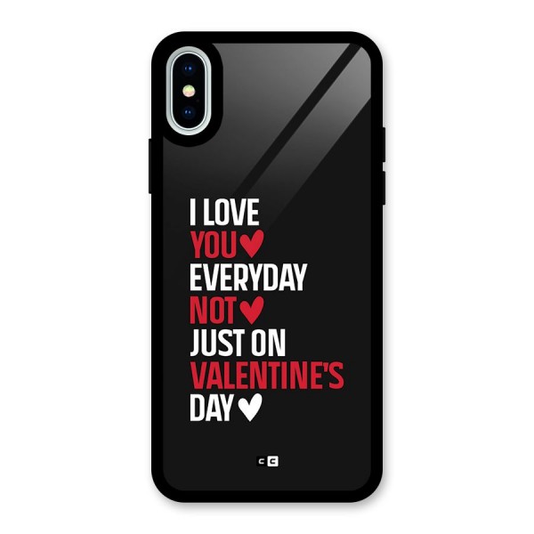 I Love You Everyday Glass Back Case for iPhone X